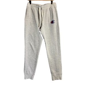 Champion Light Heather Gray Embroidered Logo Fleece Sweatpants - Medium